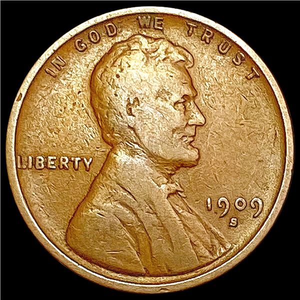1909-S Wheat Cent LIGHTLY CIRCULATED