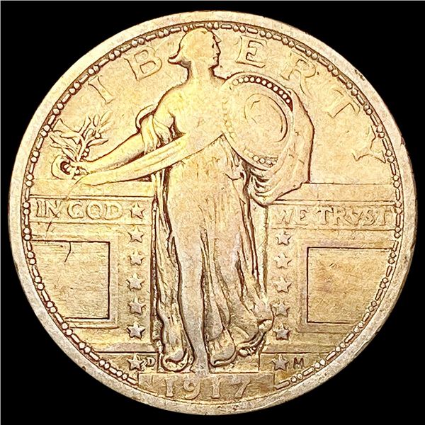 1917-D Standing Liberty Quarter LIGHTLY CIRCULATED