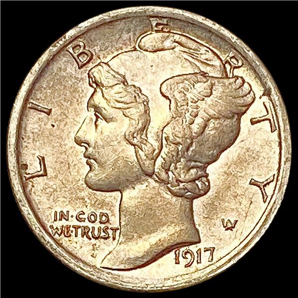 1917 Mercury Dime CHOICE BU
