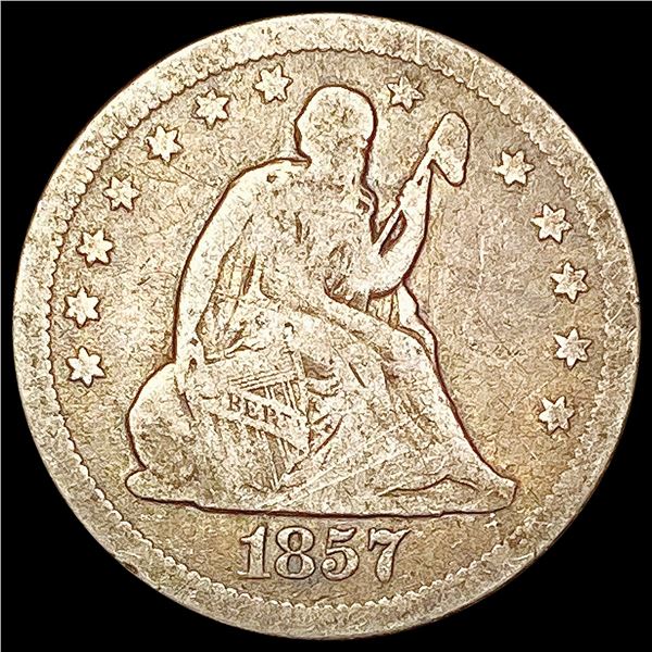 1857-O Seated Liberty Quarter NICELY CIRCULATED