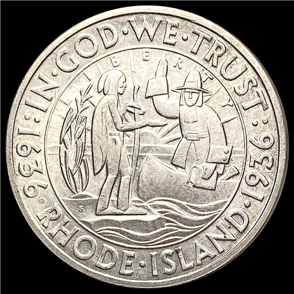 1936-S Rhode Island Half Dollar CHOICE BU