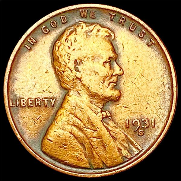 1931-S Wheat Cent LIGHTLY CIRCULATED