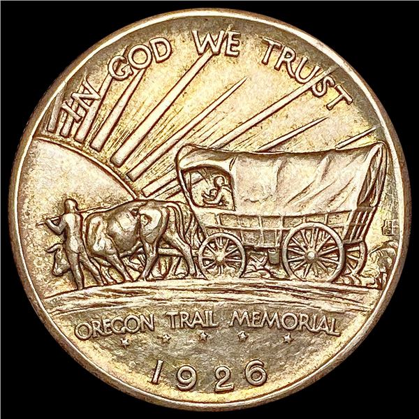 1926 Oregon Trail Half Dollar CHOICE AU