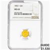 Image 1 : 1853 Rare Gold Dollar NGC MS63