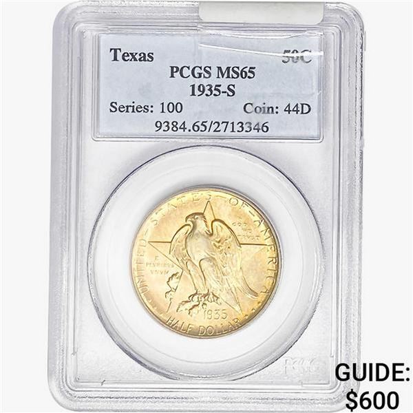 1935-S Texas Half Dollar PCGS MS65