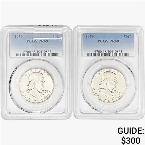[2]1959 Franklin Half Dollar PCGS PR68