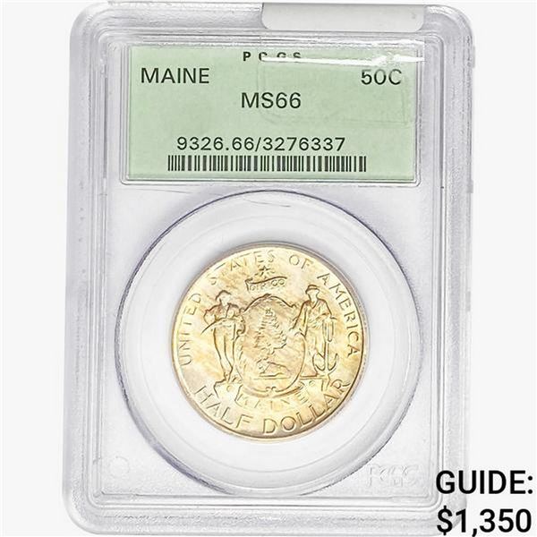 1920 Maine Half Dollar PCGS MS66