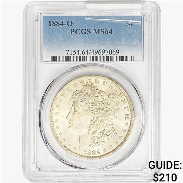 1884-O Morgan Silver Dollar PCGS MS64