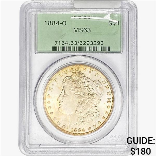 1884-O Morgan Silver Dollar PCGS MS63