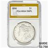 1890 Morgan Silver Dollar PGA MS64 DMPL