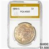 1890-S Morgan Silver Dollar PGA MS65