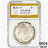 1878 REV78 Morgan Silver Dollar PGA MS63