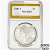 1881-S Morgan Silver Dollar PGA MS65
