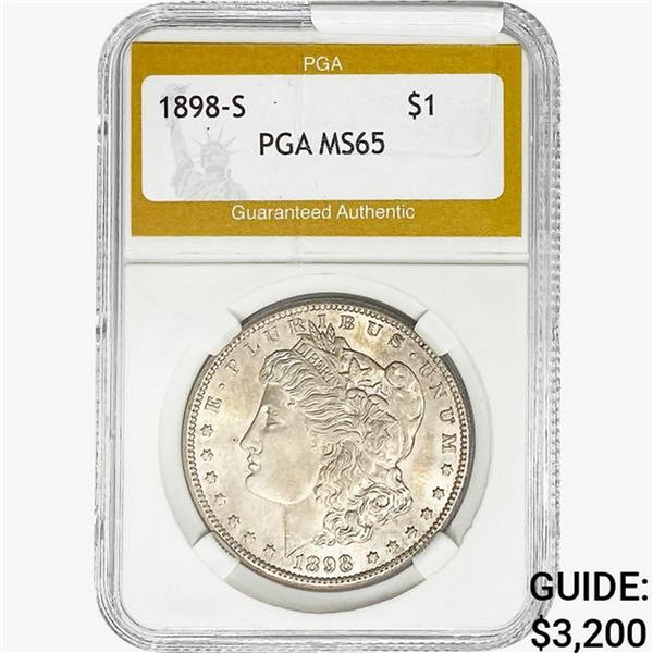 1898-S Morgan Silver Dollar PGA MS65
