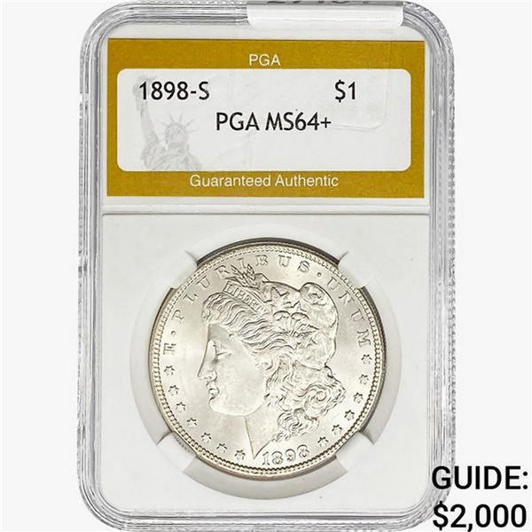 1898-S Morgan Silver Dollar PGA MS64+