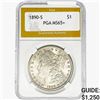 1890-S Morgan Silver Dollar PGA MS65+