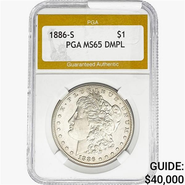 1886-S Morgan Silver Dollar PGA MS65 DMPL