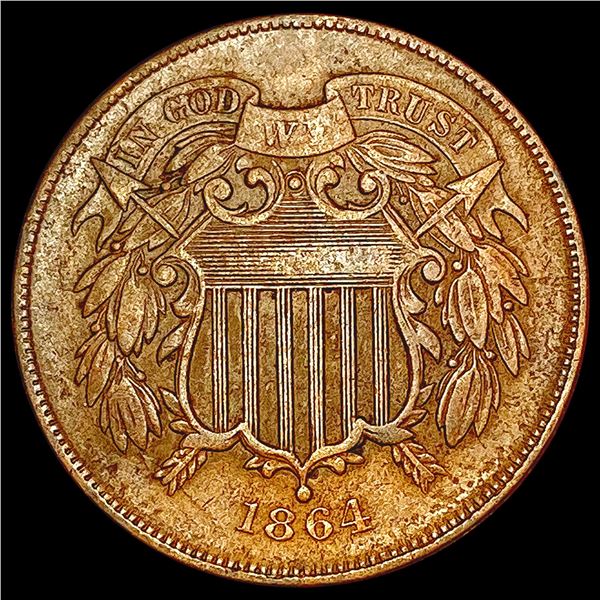 1864 Two Cent Piece CLOSELY UNCIRCULATED