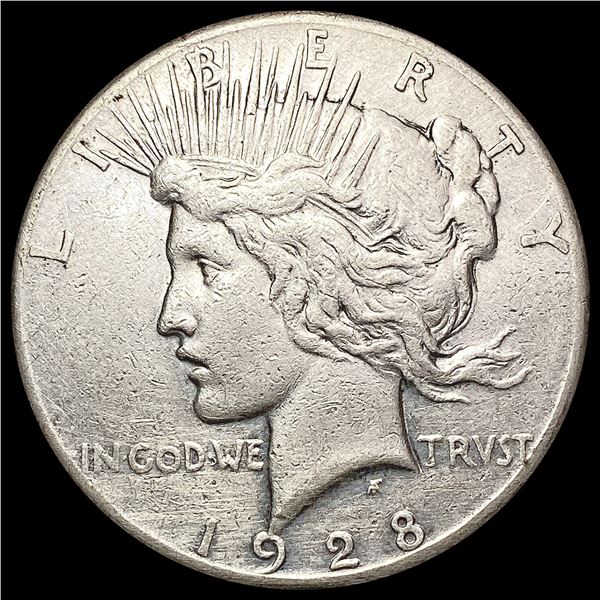 1928 Silver Peace Dollar NEARLY UNCIRCULATED