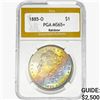 1885-O Morgan Silver Dollar PGA MS65+ Rainbow