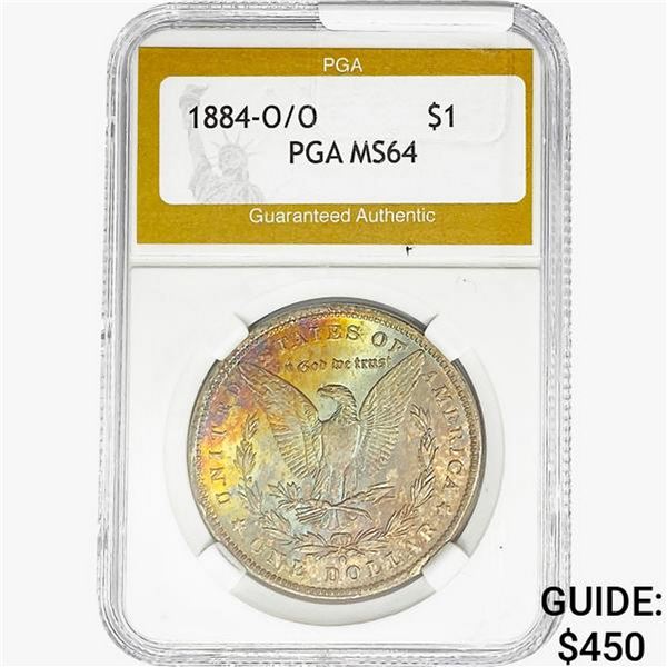1884-O/O Morgan Silver Dollar PGA MS64
