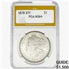 1878 8TF Morgan Silver Dollar PGA MS64