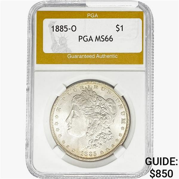 1885-O Morgan Silver Dollar PGA MS66