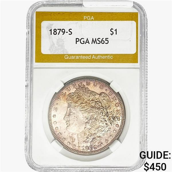 1879-S Morgan Silver Dollar PGA MS65