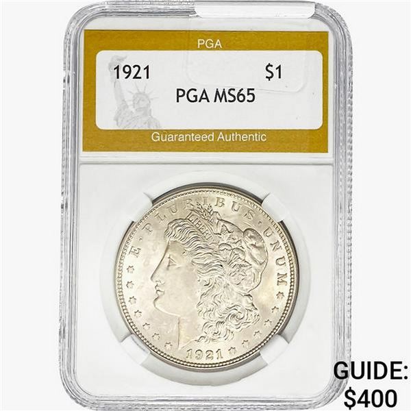1921 Morgan Silver Dollar PGA MS65