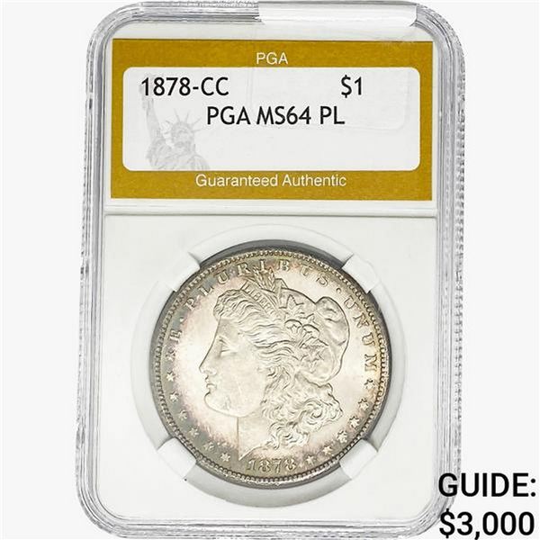 1878-CC Morgan Silver Dollar PGA MS64 PL