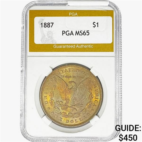 1887 Morgan Silver Dollar PGA MS65