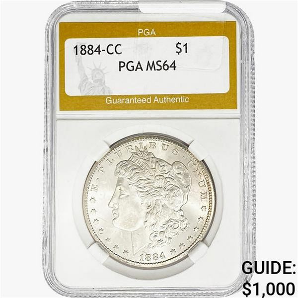 1884-CC Morgan Silver Dollar PGA MS64
