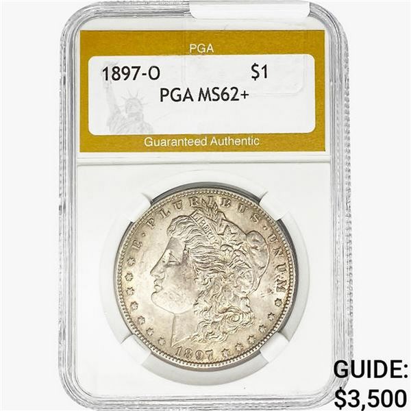 1897-O Morgan Silver Dollar PGA MS62+