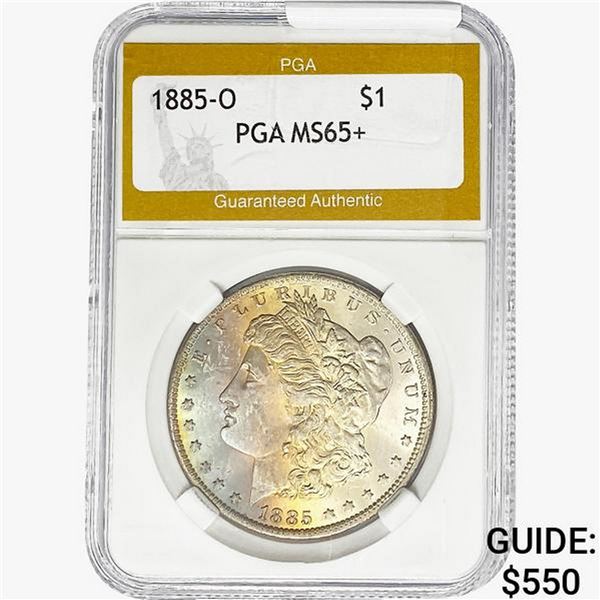 1885-O Morgan Silver Dollar PGA MS65+