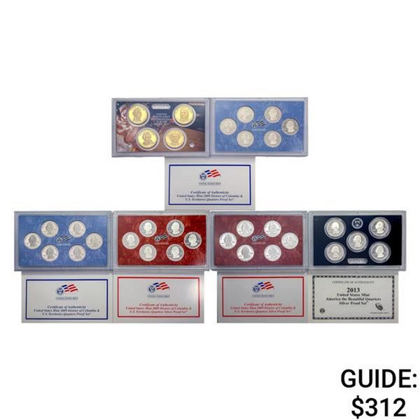 2008-2013 PR Silver&Clad 25c & $1 Sets (29 Coins)