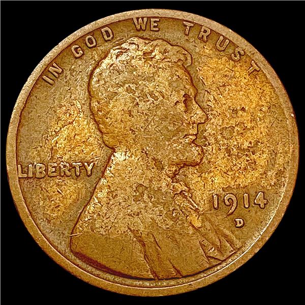 1914-D Wheat Cent LIGHTLY CIRCULATED
