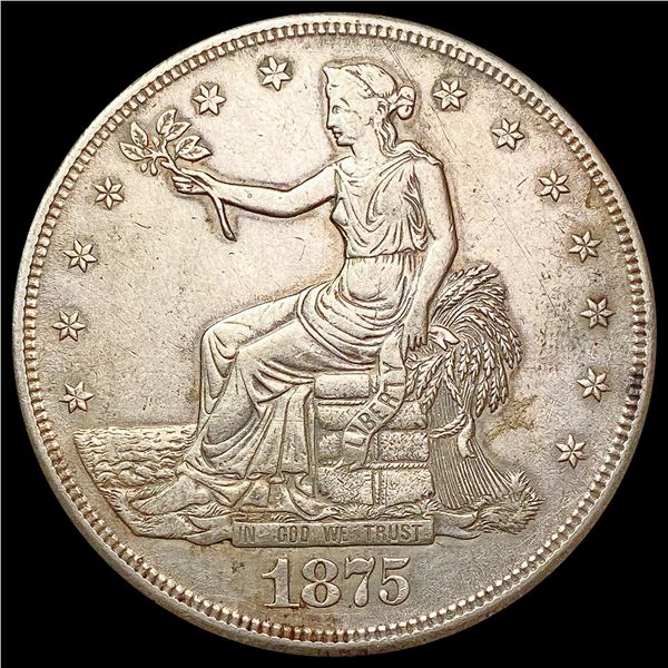 1875-S Silver Trade Dollar CHOICE AU