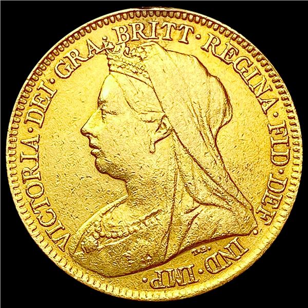 1897 Great Britain Gold 1/2 Sovereign 0.1178oz CLOSELY UNCIRCULATED