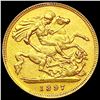 Image 2 : 1897 Great Britain Gold 1/2 Sovereign 0.1178oz CLOSELY UNCIRCULATED