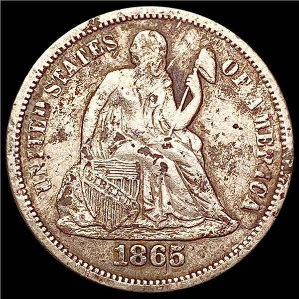 1865-S Seated Liberty Dime LIGHTLY CIRCULATED