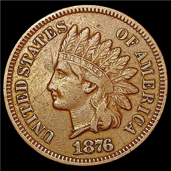 1876 Indian Head Cent NEARLY UNCIRCULATED