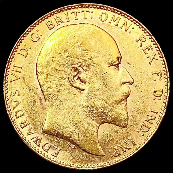 1908 Great Britain Gold Sovereign .2355oz UNC