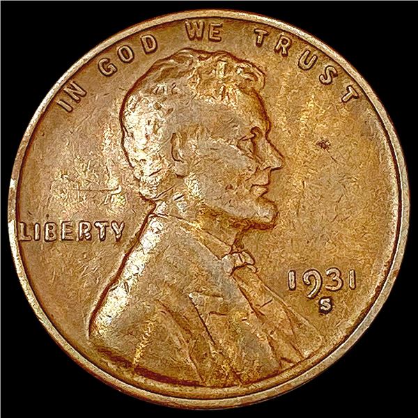 1931-S Wheat Cent CLOSELY UNCIRCULATED