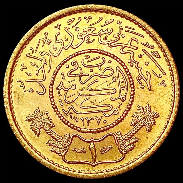 1957 Saudi Arabia Gold 1 Guinea 0.2354oz UNCIRCULATED