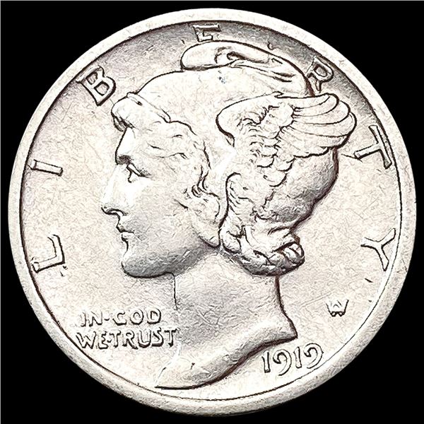 1919-D Mercury Dime CLOSELY UNCIRCULATED