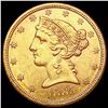 Image 1 : 1885 S $5 Gold Half Eagle UNCIRCULATED