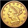 Image 1 : 1907 $2.50 Gold Quarter Eagle CLOSELY UNCIRCULATED