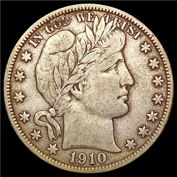 1910 S Barber Half Dollar LIGHTLY CIRCULATED