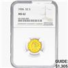 1906 $2.50 Gold Quarter Eagle NGC MS62