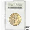 Image 1 : 1941 Walking Liberty Half Dollar ANACS MS62